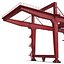 Rail Mounted Gantry Container Crane Rigged Red