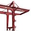 Rail Mounted Gantry Container Crane Rigged Red