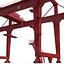 Rail Mounted Gantry Container Crane Rigged Red