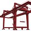 Rail Mounted Gantry Container Crane Rigged Red