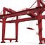 Rail Mounted Gantry Container Crane Rigged Red
