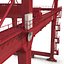 Rail Mounted Gantry Container Crane Rigged Red