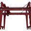 Rail Mounted Gantry Container Crane Rigged Red