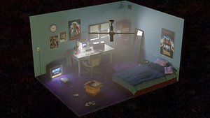 80s retro room