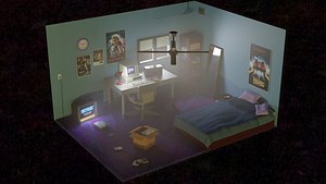 80s retro room
