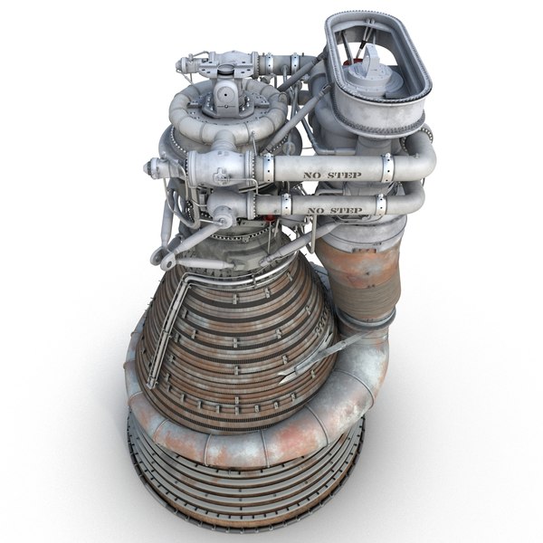 rocket engine f-1 1 3d model