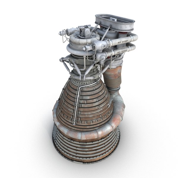 rocket engine f-1 1 3d model