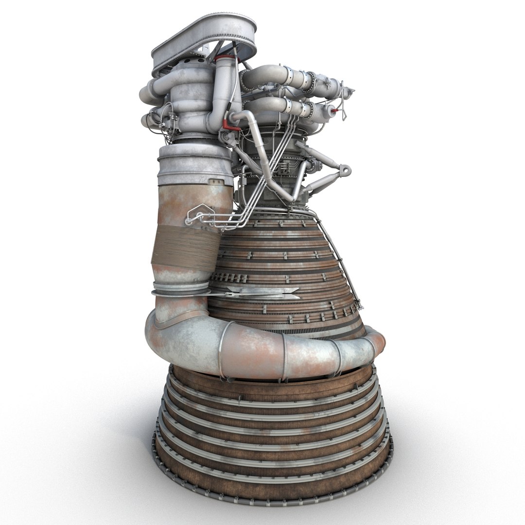 Rocket Engine F-1 1 3d Model