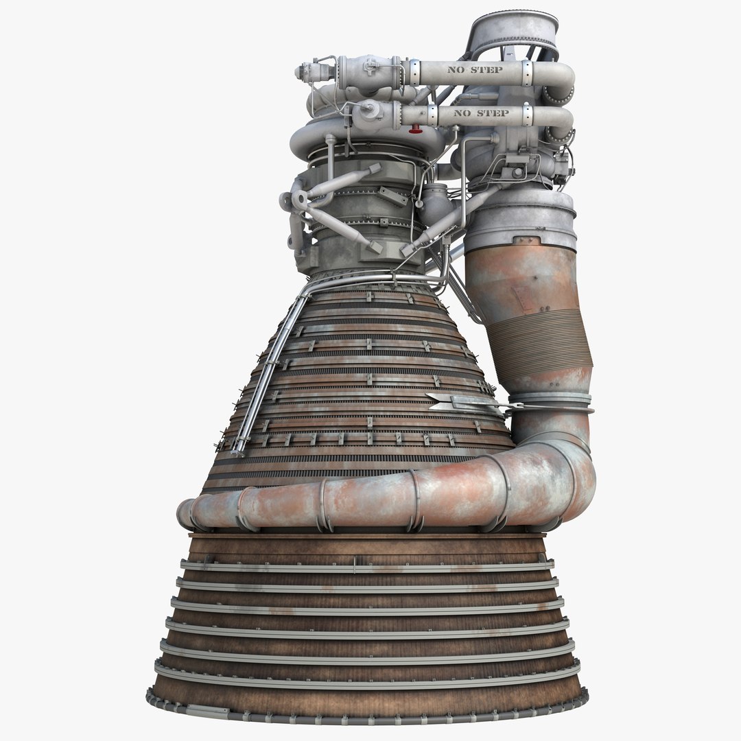 Rocket Engine F-1 3D model preview