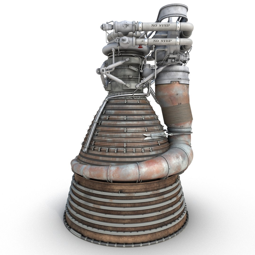 Rocket Engine F-1 1 3d Model