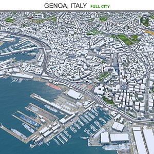 3D city area building model