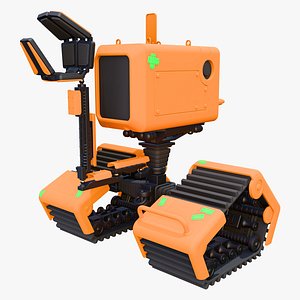 Tracked Droid with Robotic Arm M1 3D model