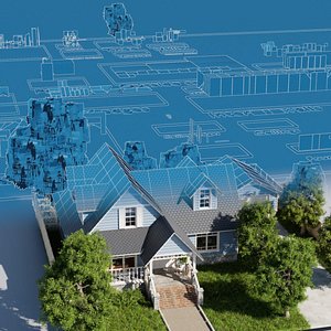 Modular Suburban House Creation tool 3D model