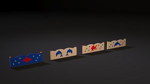 3D playground fencing model