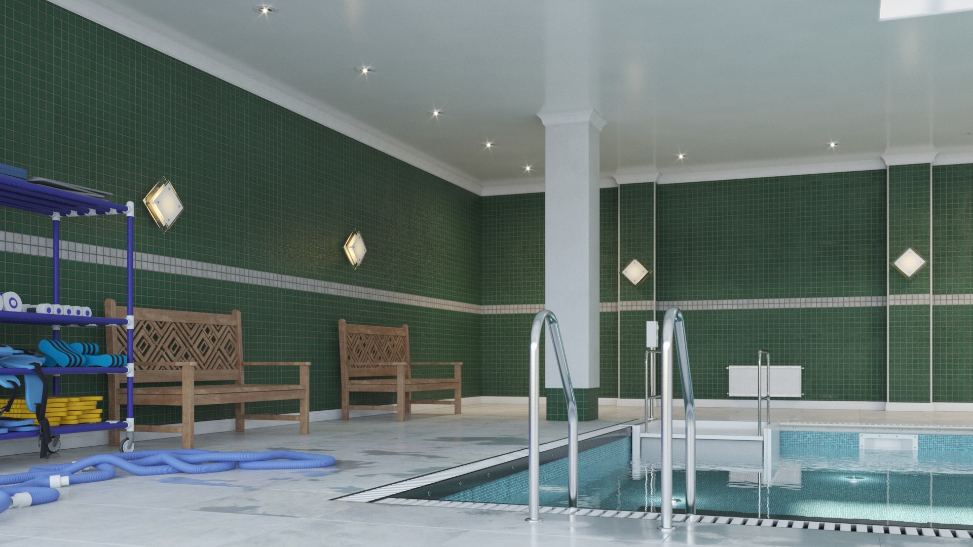 Rehabilitation Therapy Pool 3D Model - TurboSquid 1843635