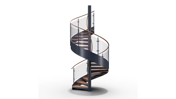 Spiral stair staircase 3D model - TurboSquid 1358476