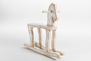 3D wood horse