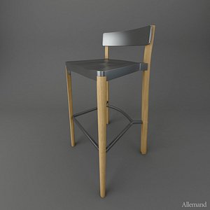3d emeco lancaster barstool model