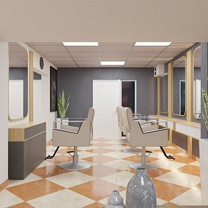 Modern Barber Shop 3D model