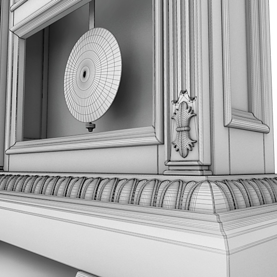 analog mantel clock obj