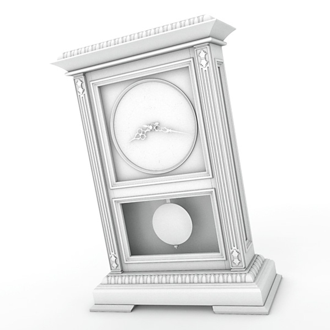 analog mantel clock obj
