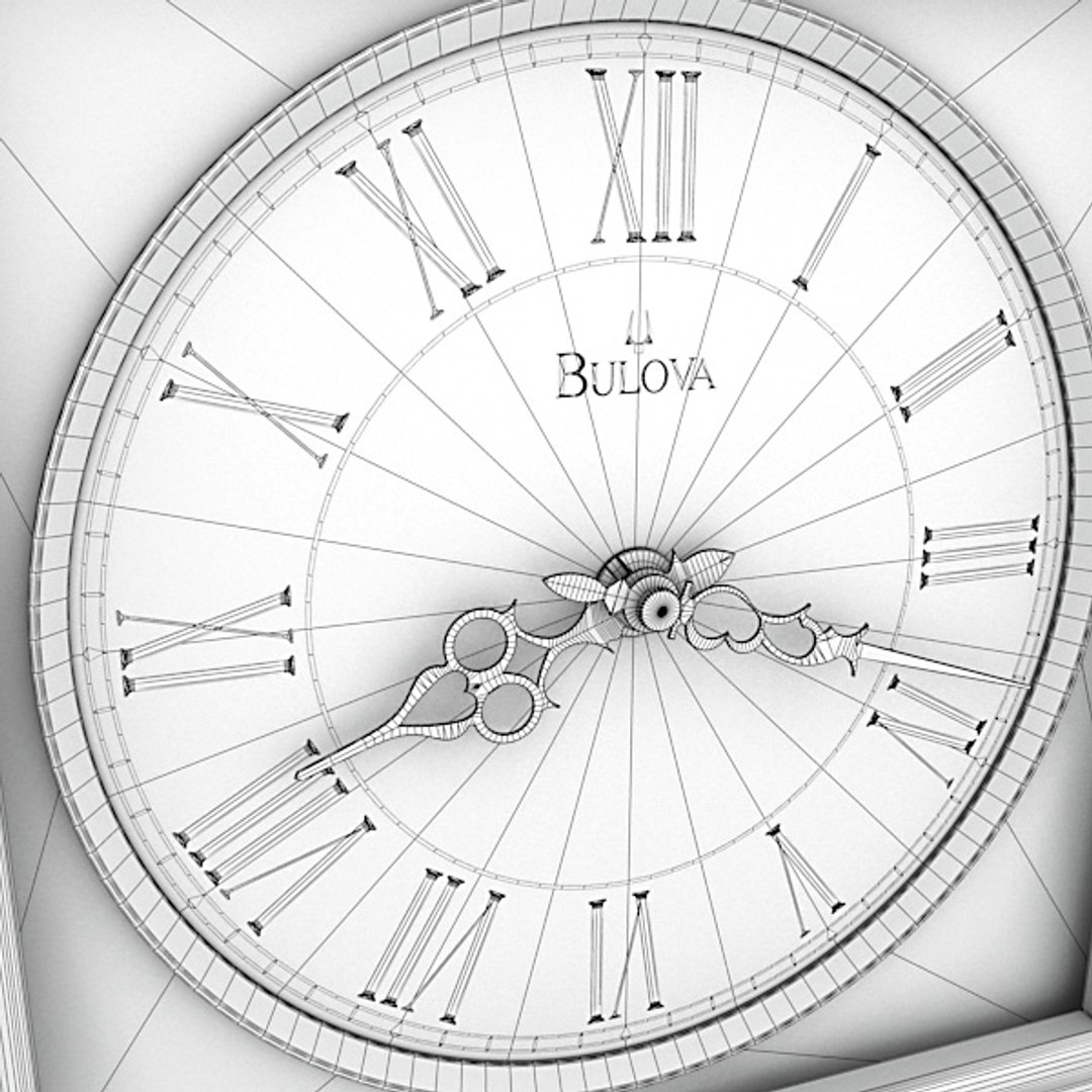 analog mantel clock obj