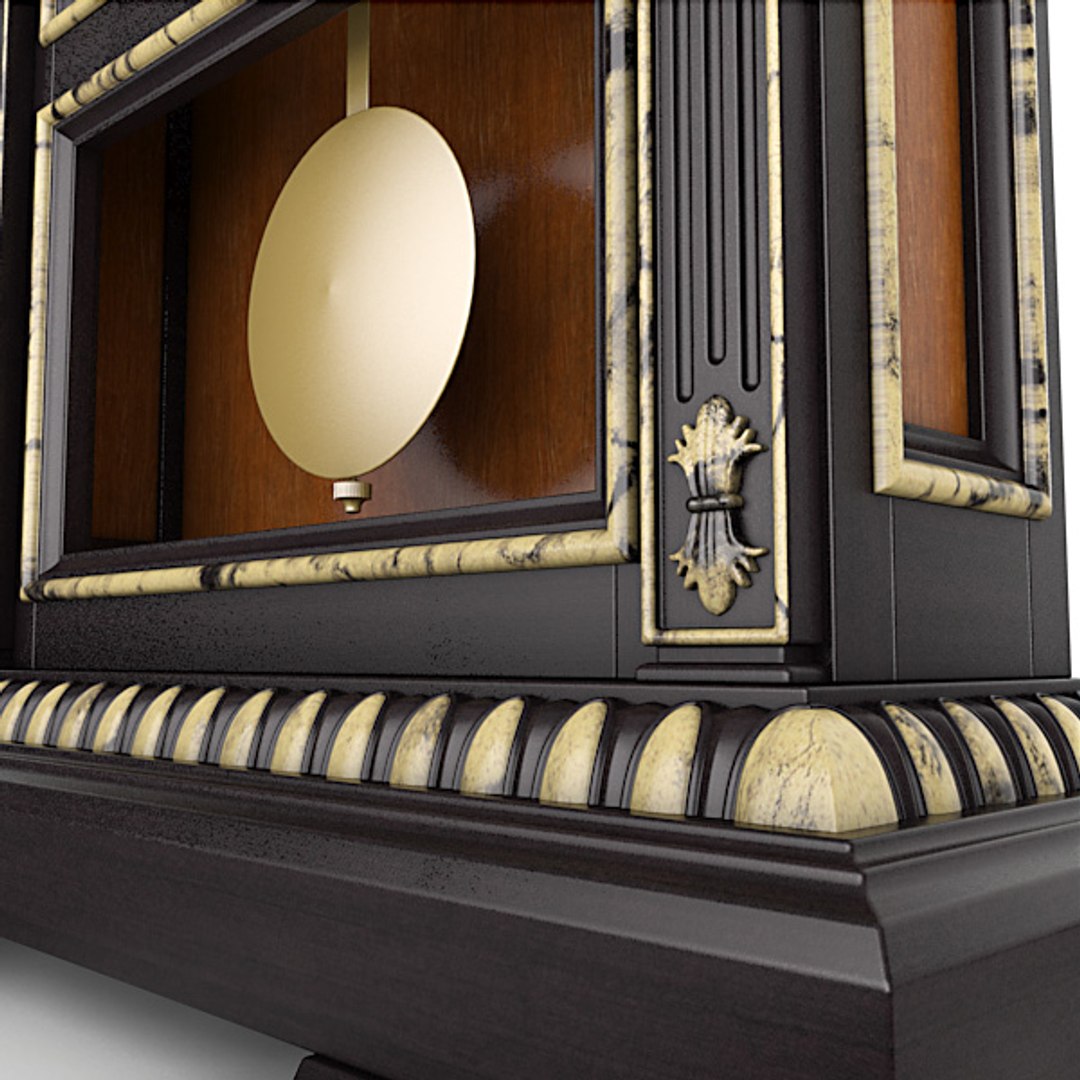 analog mantel clock obj