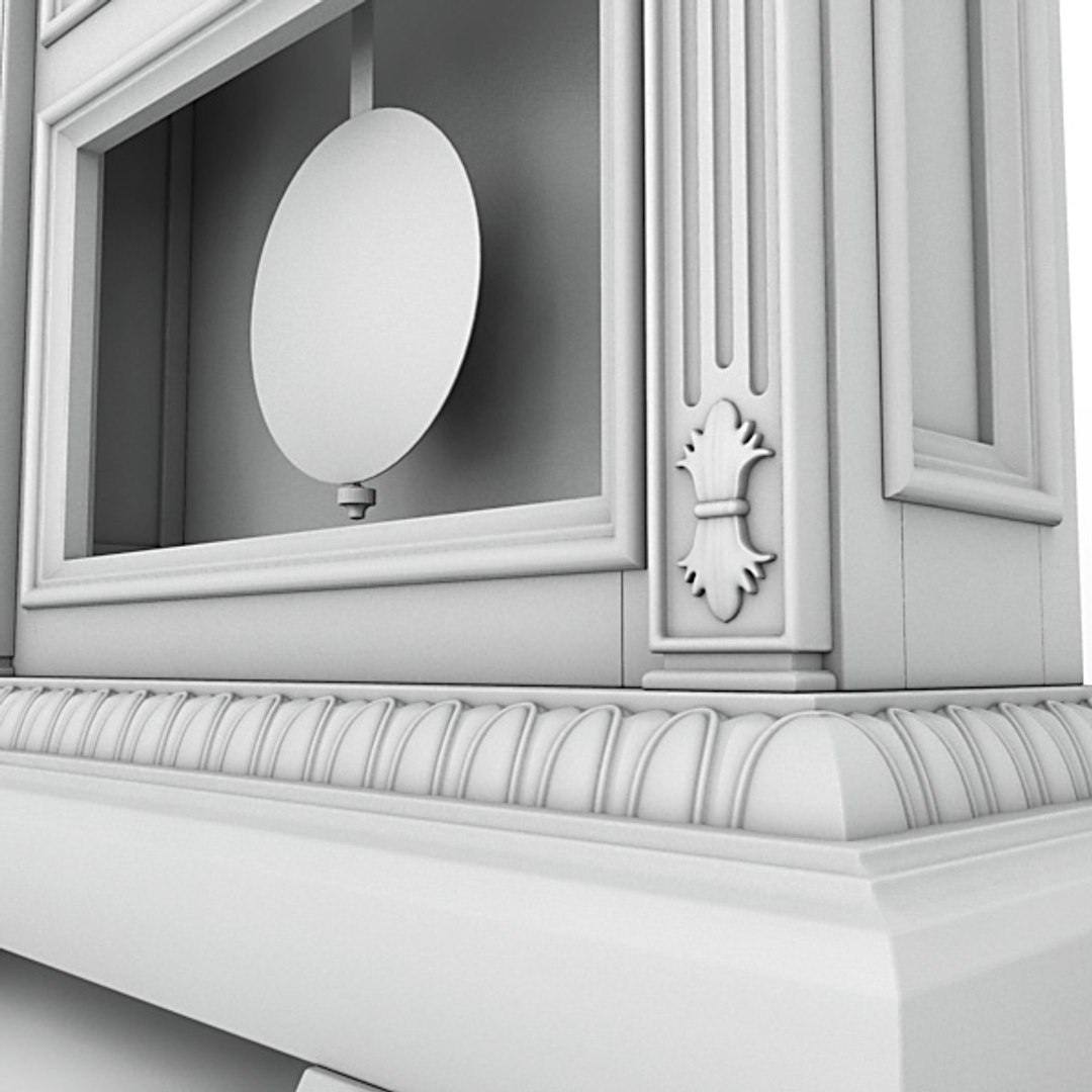 analog mantel clock obj