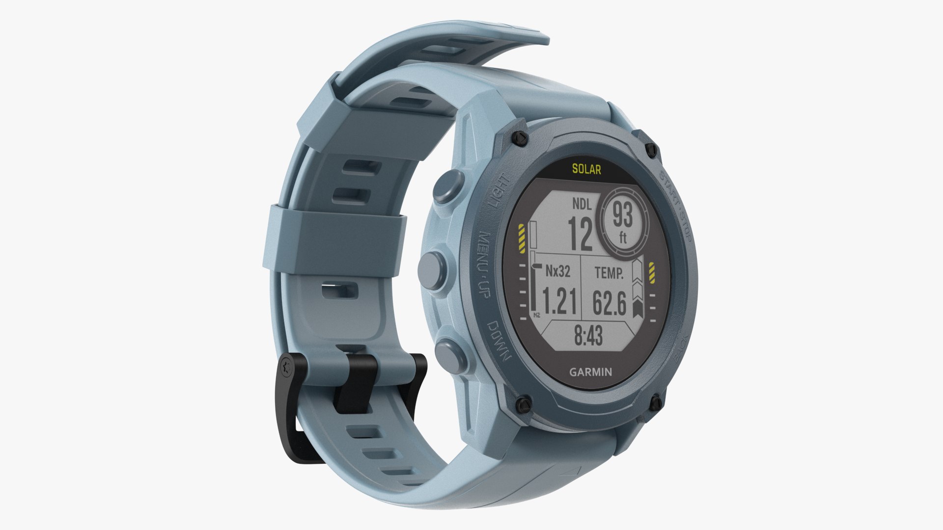 Smartwatch Garmin G1 Hurricane Blue Solar 3D model preview