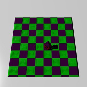 3d fanciful chessboard model