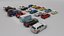 kolekcja 20 samochodów low poly