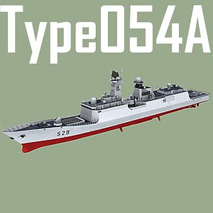 Chinese Navy Type 054/A Jiangkai Class Missile Frigate (low polygon)