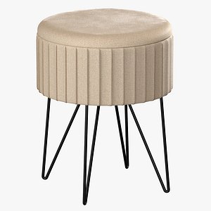 Kupang model upholstered pouf 3D model