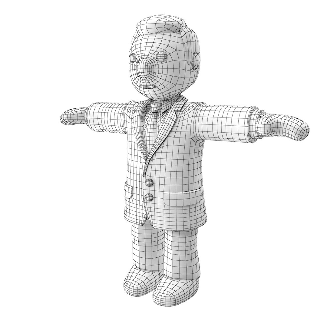 Businessman Cartoon Character 3D Model - TurboSquid 1198726