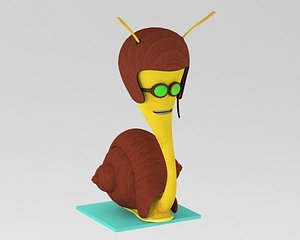 3D cartoon snail model
