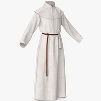 Robe with Mantle White and Pouch