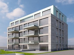 modern city villa 3D model