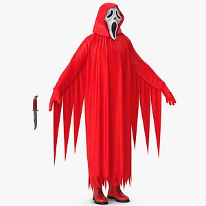 Halloween Costume Ghostface and Hunting Knife 3