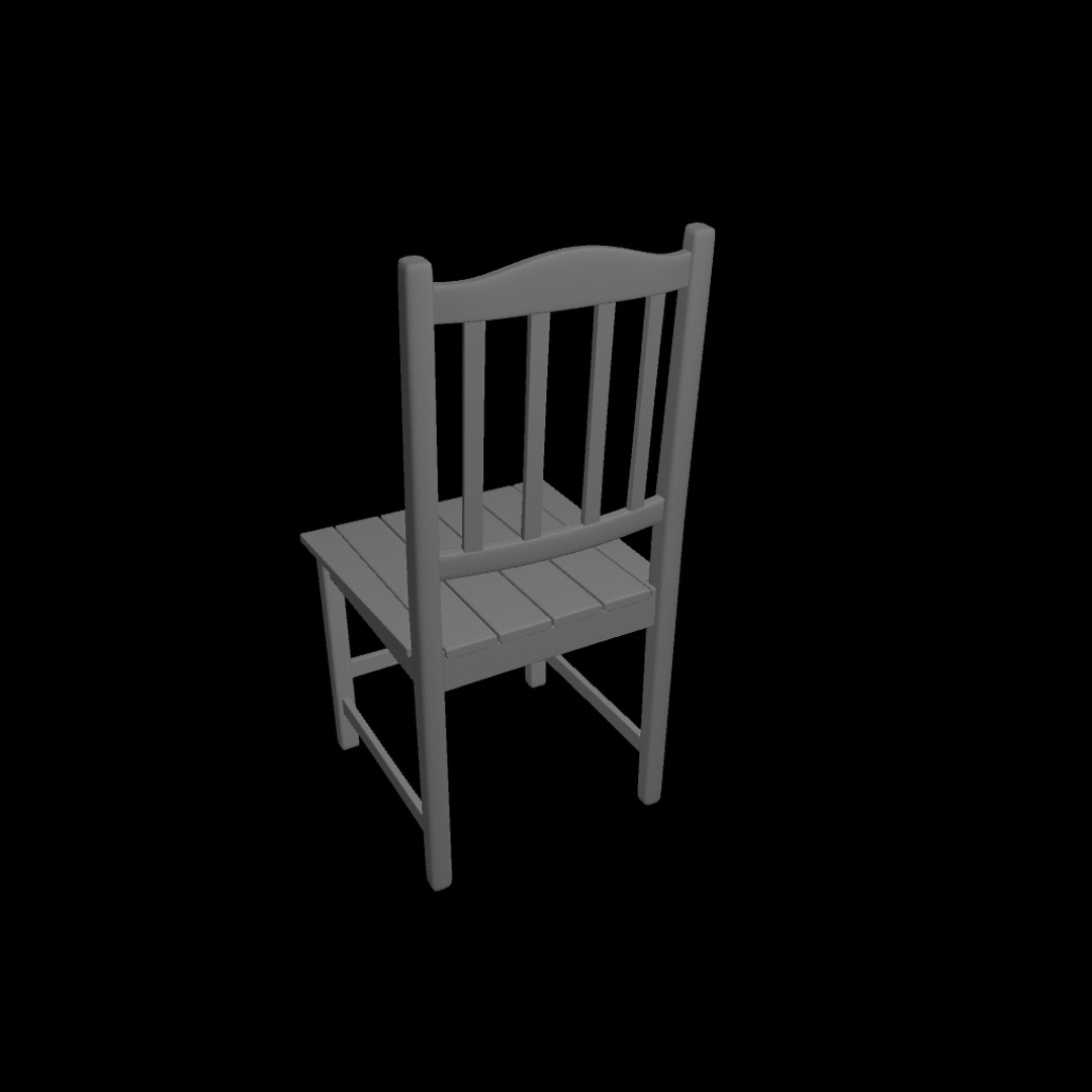 3d Model Stool Wood