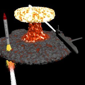 nuclear missile 3d model
