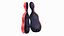 Red Open Cello Case