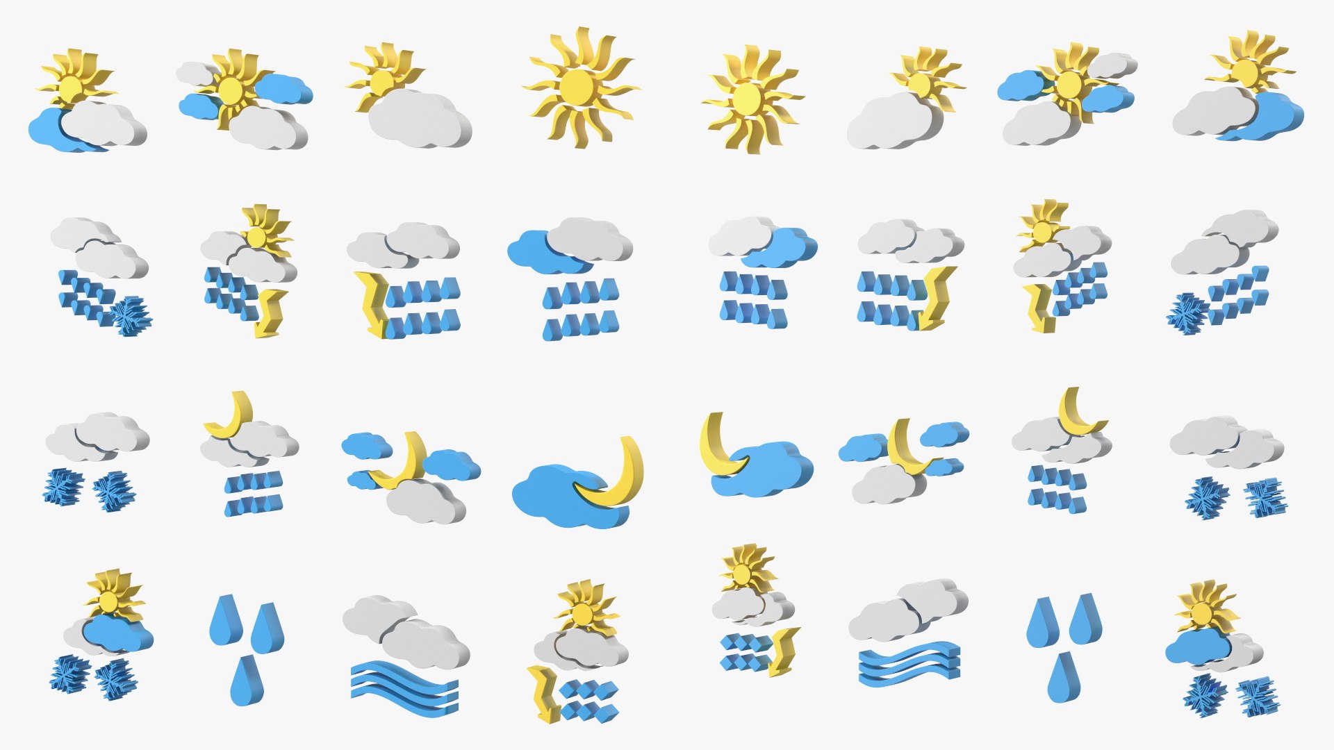 3D Model Meteorology Symbols Set - TurboSquid 2083869