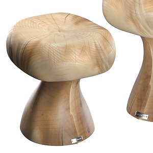 3D Sieben Riva 1920 Stool Contract Cedar