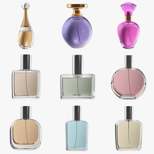 Perfume bottles vol. 01 PBR 3D model