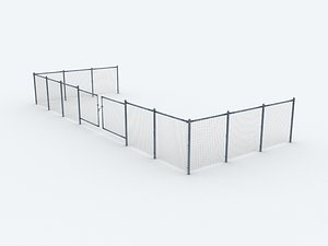 Low Poly Chain link Fence Kit/Set