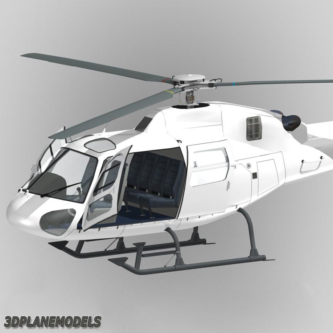 3d Eurocopter Generic White 355 Model