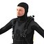 diver rigged 3d model