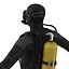 diver rigged 3d model