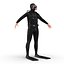 diver rigged 3d model