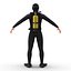 diver rigged 3d model